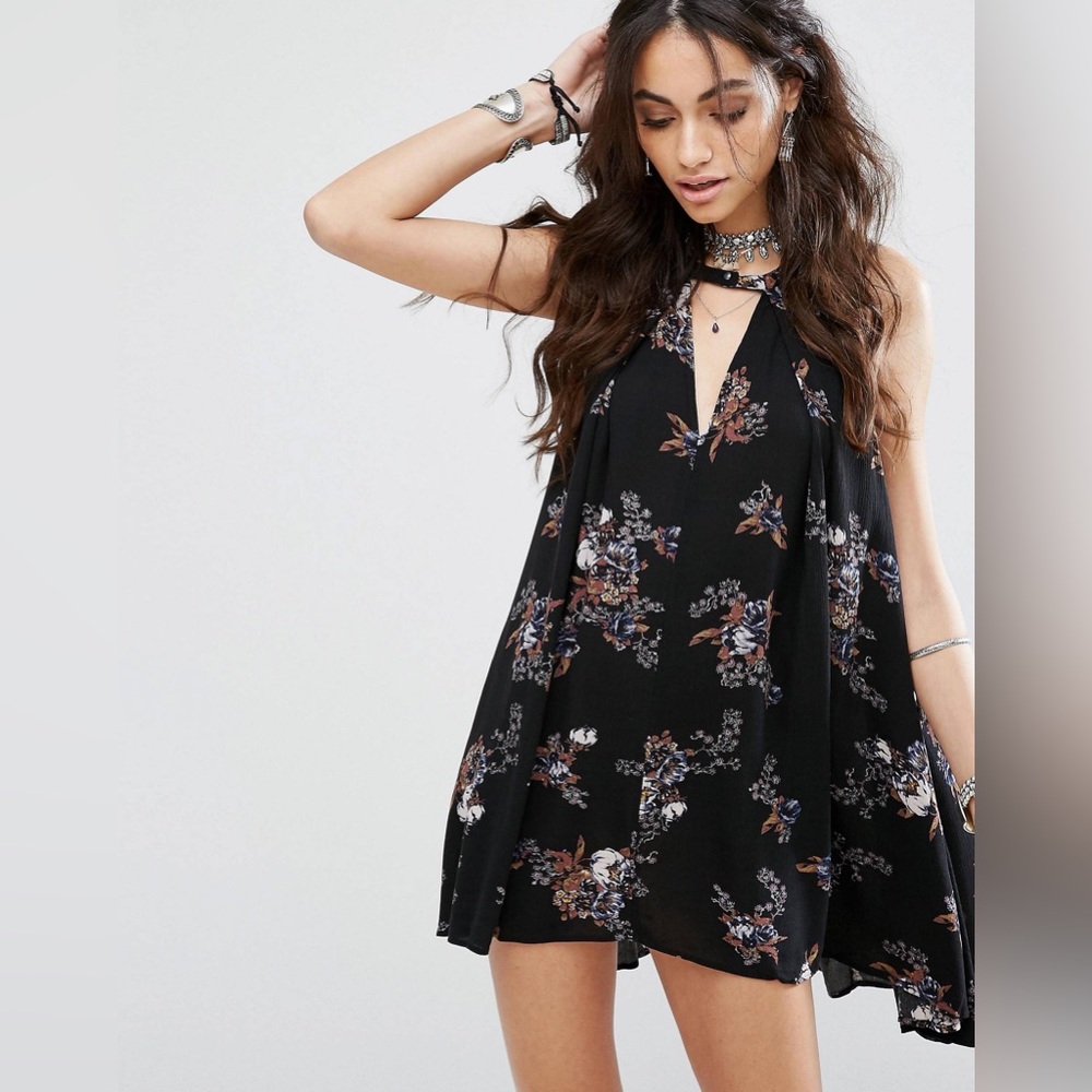 Free People Black Asymmetrical Sleeveless Tunic